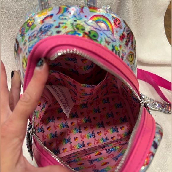 Loungefly x Lisa Frank AOP Irridescent Mini Backpack - Picture 7 of 14